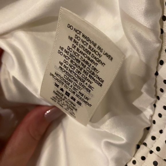ALICE + OLIVIA NWOT POLKA DOT LEATHER JACKET - Picture 10 of 11